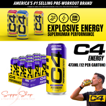 Load image into Gallery viewer, Cellucor C4 ENERGY Performance Energy Drink RTD Zero Sugar (473ml x 12 Cans Carton)