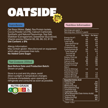 Load image into Gallery viewer, OATSIDE PROTEIN Oat Milk 250ml x 24per Carton - 20g Protein Shake Drink RTD, 3000mg BCAA, Dairy Free