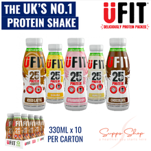 Load image into Gallery viewer, UFIT 25g High Protein Shake Drink, 10 x 330ML Carton - Promotes a Lean Body (NutriGrade B)