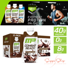 Load image into Gallery viewer, MusclePharm Combat Ready 40g Protein Shake Ready to Drink RTD with BCAA Glutamine, 12 x 500ml Carton
