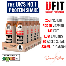 Load image into Gallery viewer, UFIT 25g High Protein Shake Drink, 10 x 330ML Carton - Promotes a Lean Body (NutriGrade B)

