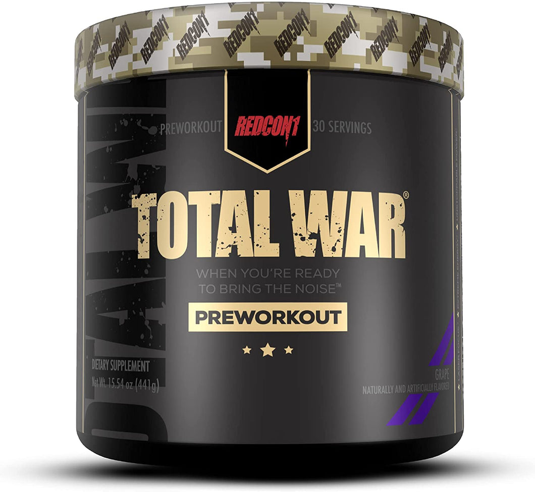 RedCon1 TOTAL WAR Pre workout, 30 Servings - Grape (slightly Clump)