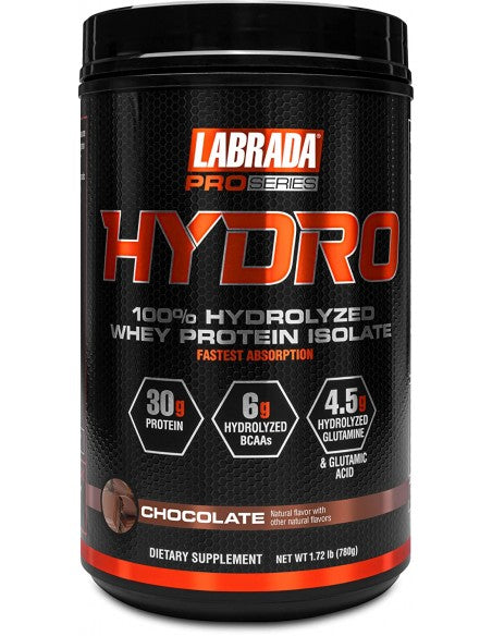 Labrada PRO SERIES HYDRO 100% Hydrolyzed Whey Protein Isolate 1.72 lbs (780g) (Chocolate)