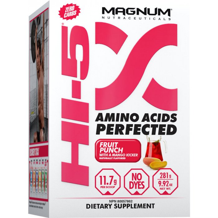 Magnum Hi-5 Amino Acids Perfected, Fruit punch, 281 grams