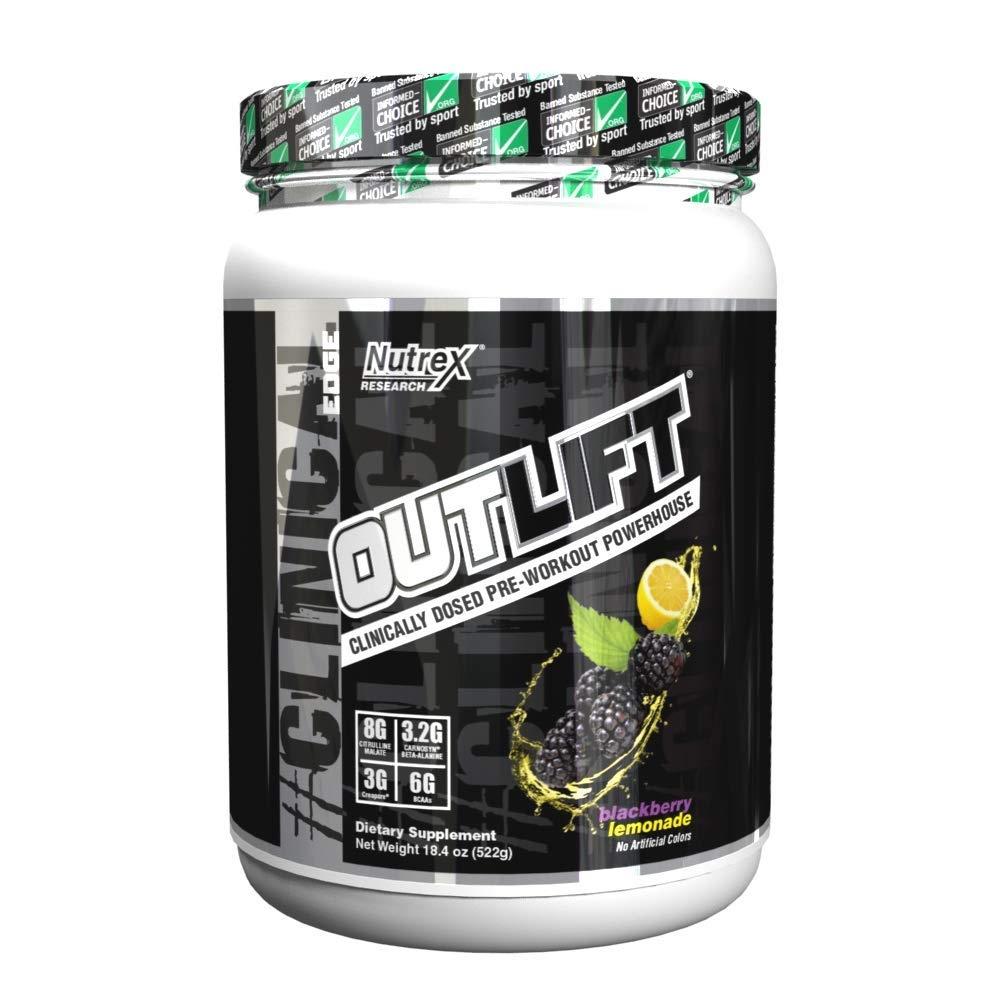 Nutrex Outlift Pre-Workout 20 Servings (M), blackberry lemonade