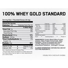 Load image into Gallery viewer, Optimum Nutrition Gold Standard 100% Whey Protein 5lbs - Double Rich Chocolate
